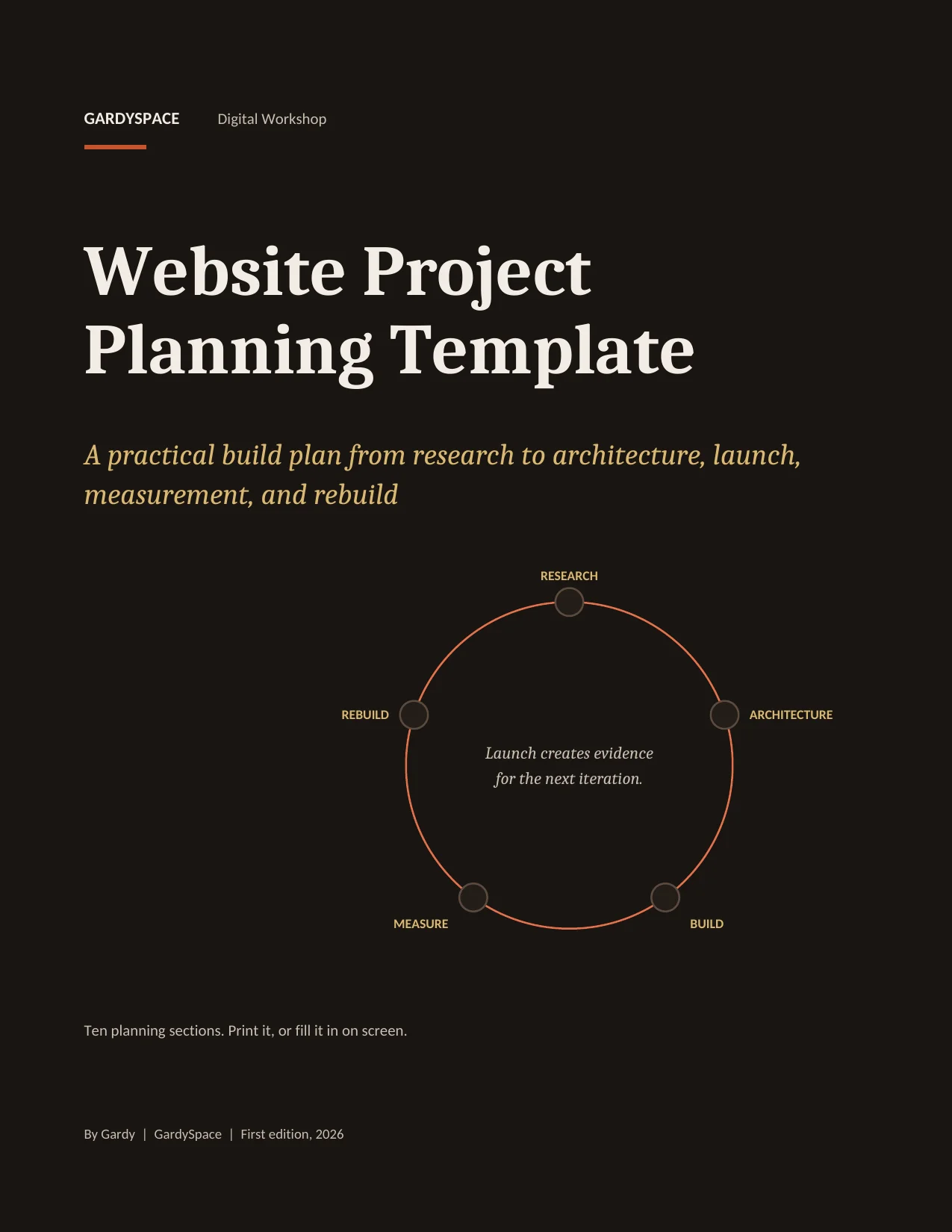 Website Project Planning Template cover