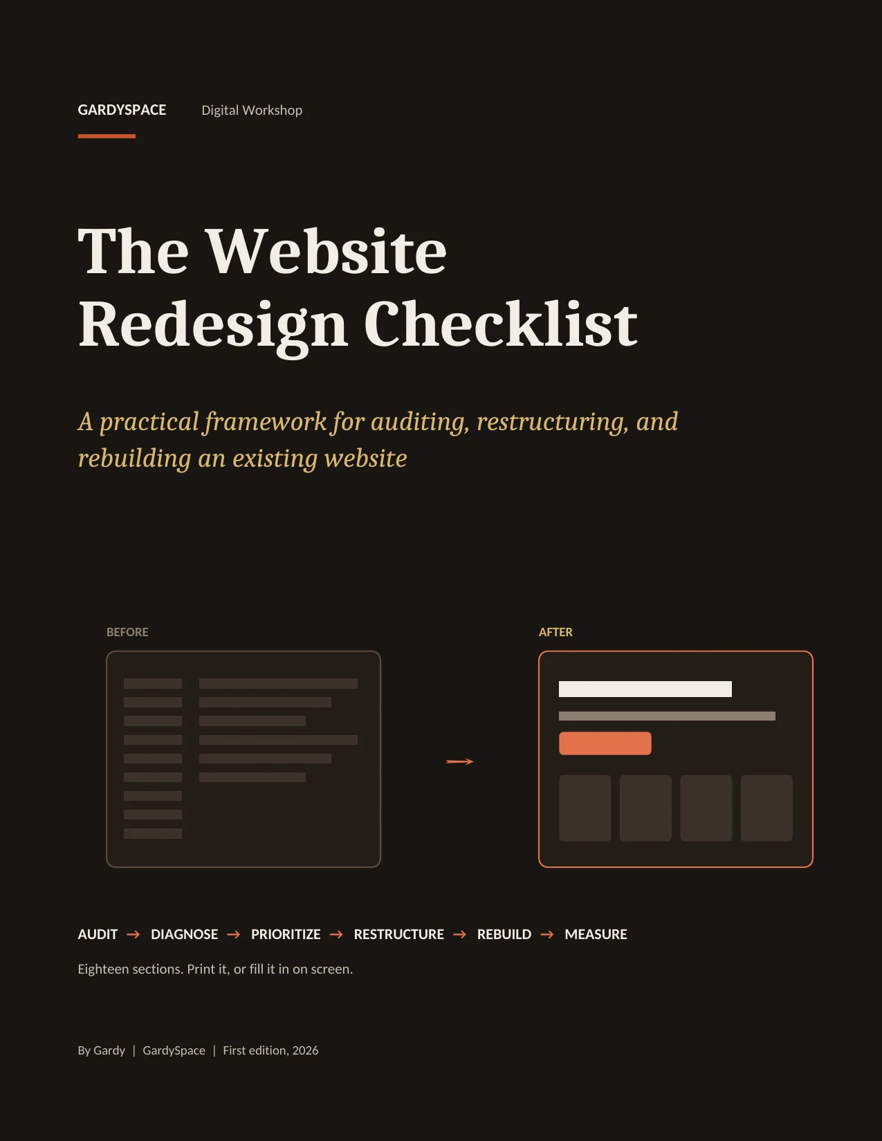 Website Redesign Checklist cover