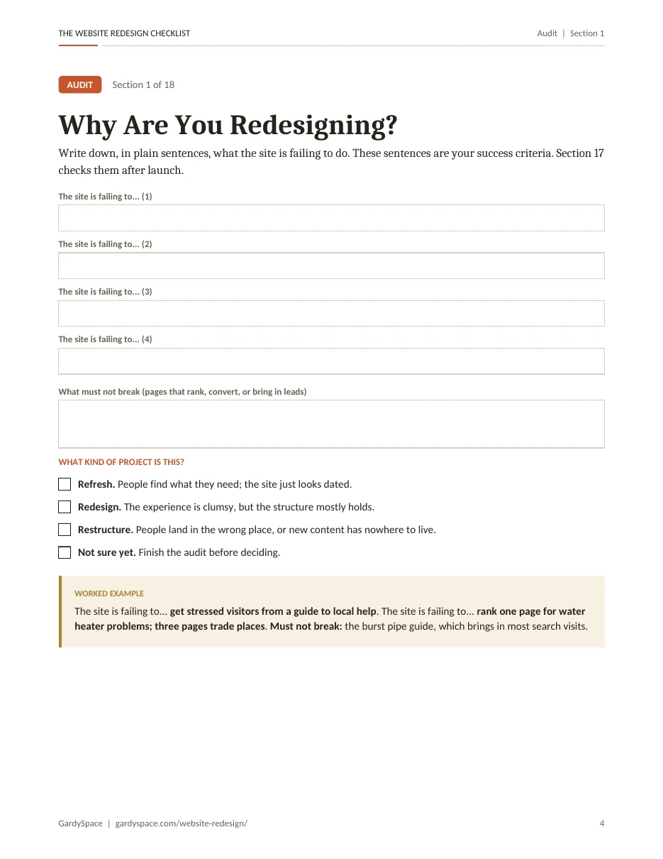 Why you're redesigning